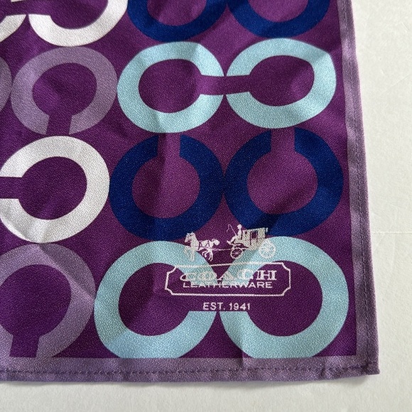 COACH & MISS X || Monogram Multi Color Scarf. Sz. 27.5” W x 26.12” L - Picture 7 of 10